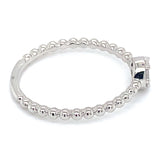 (SOFIA) Anillo con diamantes en oro blanco 10kt. D-0.12CTS.