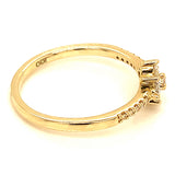 (SOFIA) Anillo con diamantes en oro amarillo 10kt. D-0.25CTS.