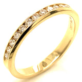(LD) Banda con diamantes de laboratorio en oro amarillo 14kt. D-0.25CTS.