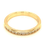 (LD) Banda con diamantes de laboratorio en oro amarillo 14kt. D-0.25CTS.
