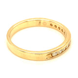(LD) Banda con diamantes de laboratorio en oro amarillo 14kt. D-0.25CTS.