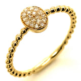 (SOFIA) Anillo con diamantes en oro amarillo 10k