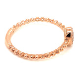 (SOFIA) Anillo con diamantes en oro rosado 10kt. D-0.10CTS.