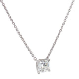 (LD) Collar con diamante de laboratorio en oro blanco 14kt. 41/46CM D-0.75CTS.