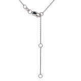 (LD) Collar con diamante de laboratorio en oro blanco 14kt. 41/46CM D-0.75CTS.