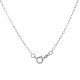 (LD) Collar (corazón) con diamantes de laboratorio en oro blanco 14kt. 47CM D-0.22CTS.