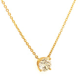 (LD) Collar con diamante de laboratorio en oro amarillo 14kt. 41/46CM D-0.50CTS.