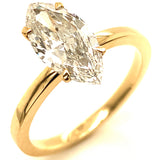 (LD) Anillo con diamante de laboratorio en oro amarillo 14kt. D-1.50CTS.