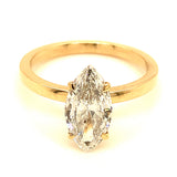 (LD) Anillo con diamante de laboratorio en oro amarillo 14kt. D-1.50CTS.