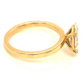 (LD) Anillo con diamante de laboratorio en oro amarillo 14kt. D-1.50CTS.