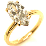 (LD) Anillo con diamante de laboratorio en oro amarillo 14kt. D-2.00CTS.