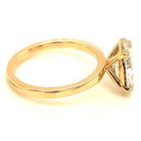 (LD) Anillo con diamante de laboratorio en oro amarillo 14kt. D-2.00CTS.