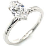 (LD) Anillo con diamante de laboratorio en oro blanco 14kt. D-1.00CTS.