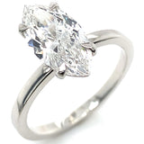 (LD) Anillo con diamante de laboratorio en oro blanco 14kt. D-2.00CTS.