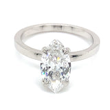 (LD) Anillo con diamante de laboratorio en oro blanco 14kt. D-2.00CTS.