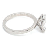 (LD) Anillo con diamante de laboratorio en oro blanco 14kt. D-2.00CTS.