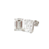 (LD) Aretes con diamantes de laboratorio en oro blanco 14kt. D-3.06Cts.