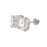 (LD) Aretes con diamantes de laboratorio en oro blanco 14kt. D-3.06Cts.