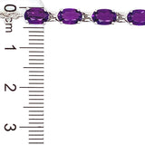 Pulsera (ajustable) con cuarzo amatista en plata 925