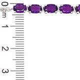 Pulsera (ajustable) con cuarzo amatista en plata 925