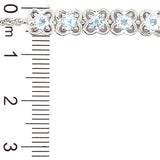 Pulsera de cuarzo aguamarina en plata 925