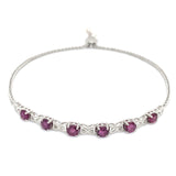 Pulsera de rubí en plata 925