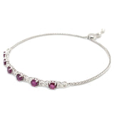 Pulsera de rubí en plata 925