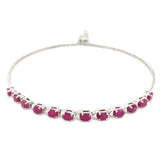 Pulsera de cuarzo rubí en plata 925