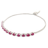 Pulsera de cuarzo rubí en plata 925