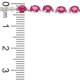 Pulsera de cuarzo rubí en plata 925