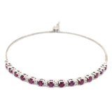 Pulsera (ajustable) con rubí en plata 925