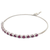 Pulsera (ajustable) con rubí en plata 925