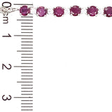 Pulsera (ajustable) con rubí en plata 925