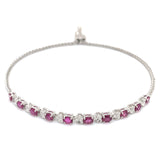 Pulsera de cuarzo rubí en plata 925