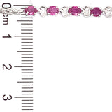 Pulsera de cuarzo rubí en plata 925