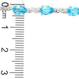 Pulsera de cuarzo azul  en plata 925