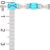 Pulsera de cuarzo azul en plata 925