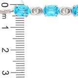 Pulsera de cuarzo azul  en plata 925