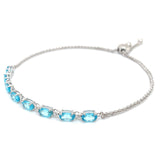 Pulsera de cuarzo azul  en plata 925