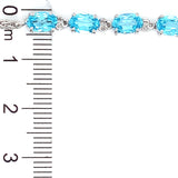 Pulsera de cuarzo azul  en plata 925