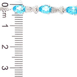 Pulsera de cuarzo azul  en plata 925