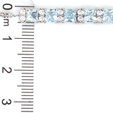 Pulsera (ajustable) con cuarzo aguamarina en plata 925
