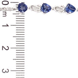Pulsera de cuarzo de tanzanita en plata 925 7TAC-1.6CTS.