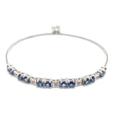 Pulsera de cuarzo de tanzanita en plata 925 12TAC-2.1CTS.