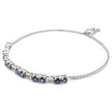 Pulsera de cuarzo de tanzanita en plata 925 12TAC-2.1CTS.