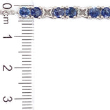 Pulsera de cuarzo de tanzanita en plata 925 12TAC-2.1CTS.