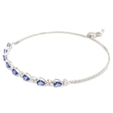 Pulsera de cuarzo de tanzanita con en plata 925 8ATC-2.5CTS.