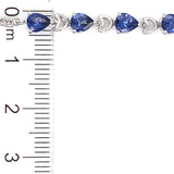 Pulsera de cuarzo de tanzanita con en plata 925 8ATC-2.5CTS.