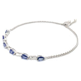 Pulsera de cuarzo de tanzanita en plata 925 6TAC-2.5CTS.