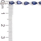 Pulsera de cuarzo de tanzanita con circones en plata 925 11TAC-2.1CTS. 22CZ-0.20CTS.